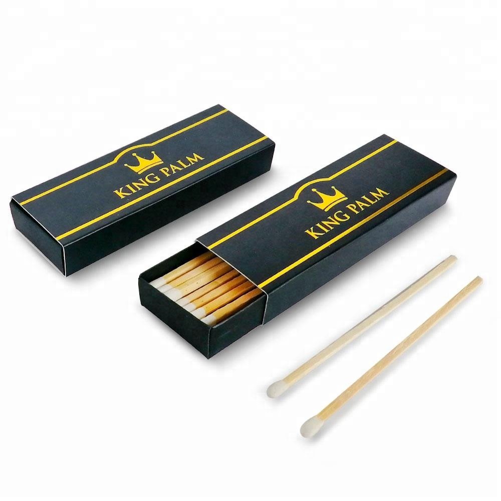 Cigar matches rectangle gift safety custom box matches wooden sticks with colorful tips