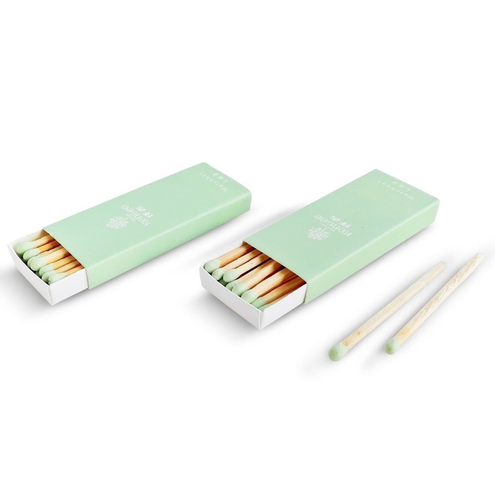Cigar matches rectangle gift safety custom box matches wooden sticks with colorful tips