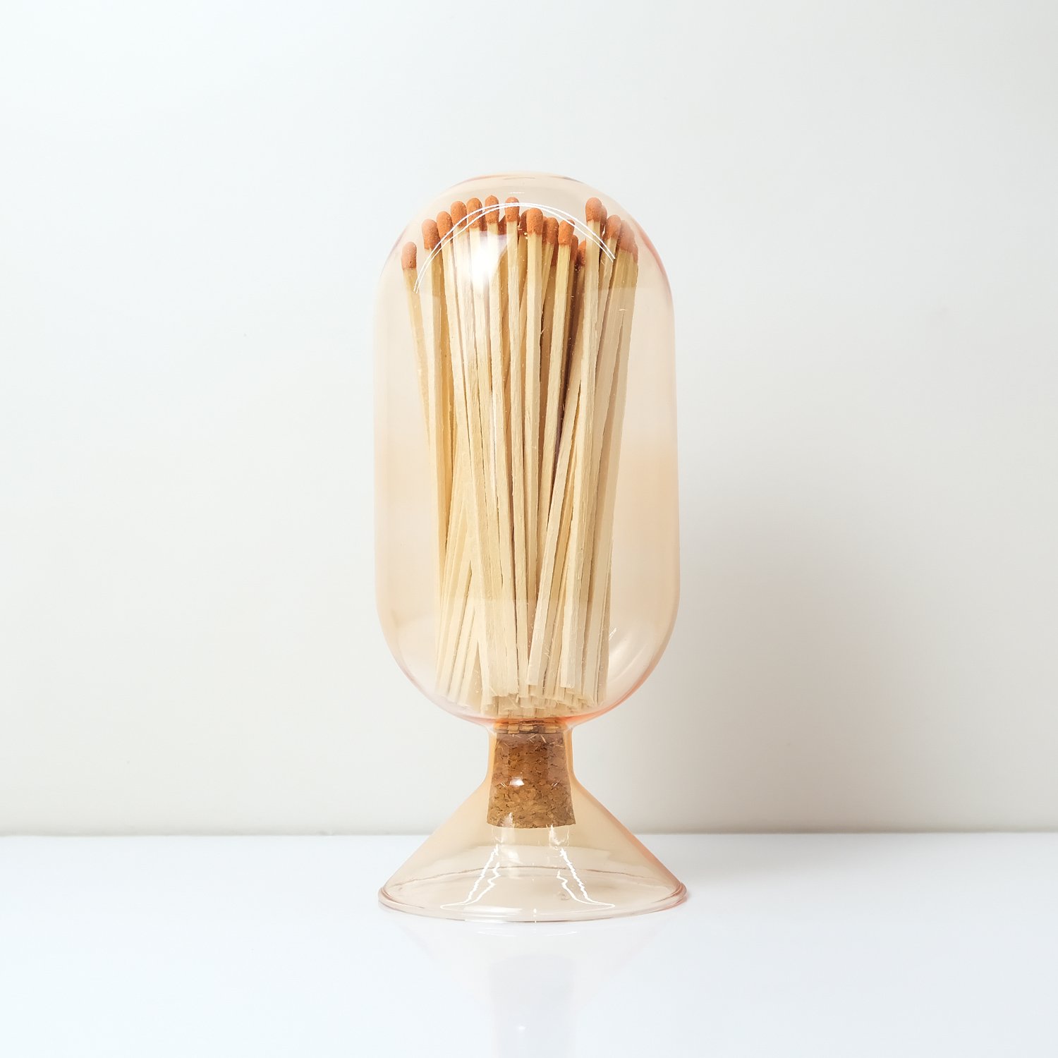 Safety Matches Decorative Custom Logo Glass Cloche Bottle Long Matches in Jar Of Glass Matches