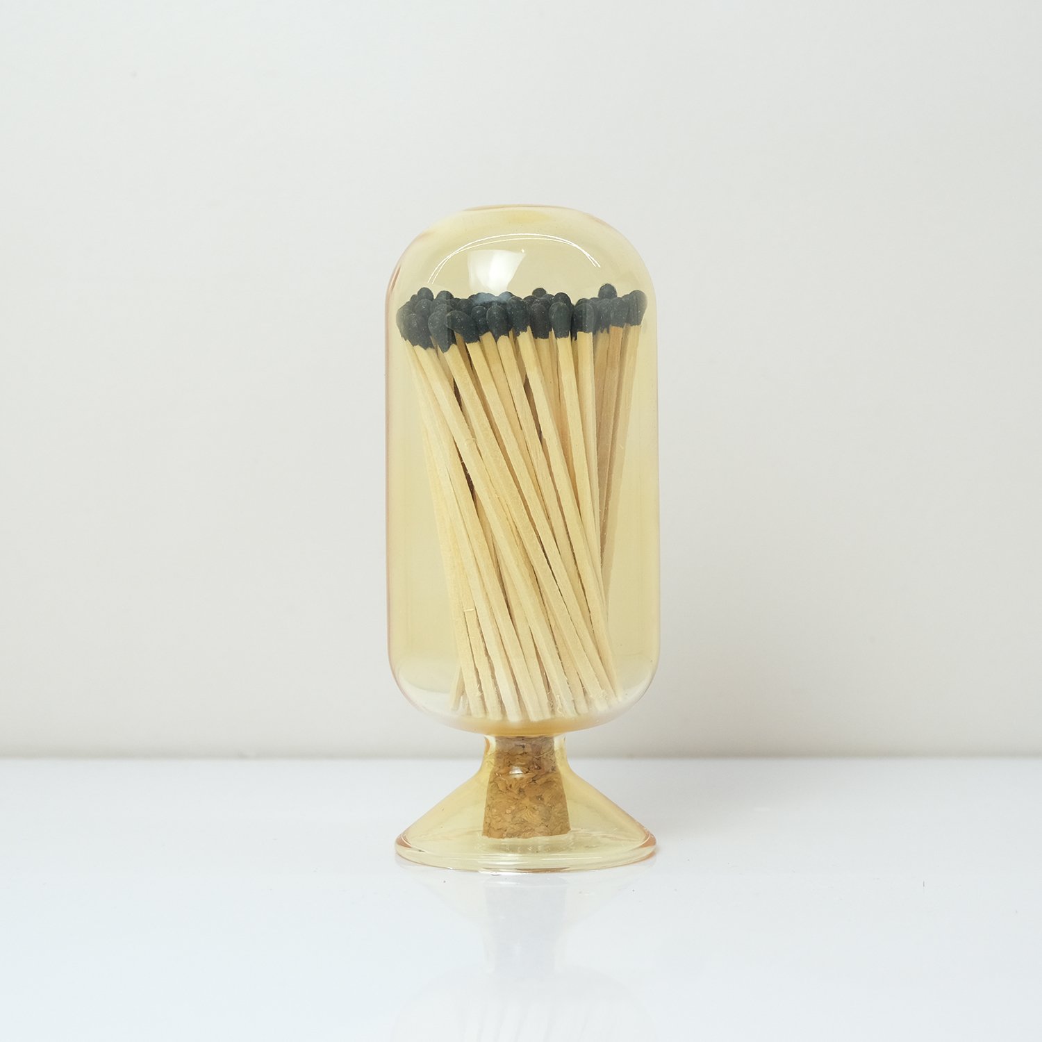 Safety Matches Decorative Custom Logo Glass Cloche Bottle Long Matches in Jar Of Glass Matches