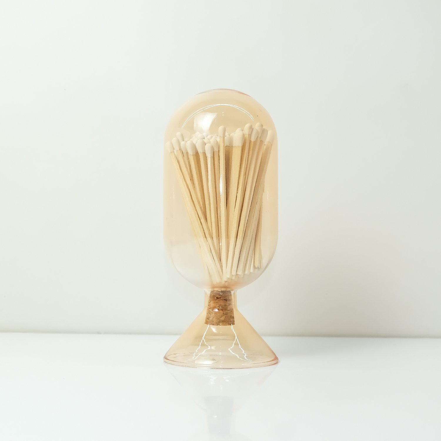Safety Matches Decorative Custom Logo Glass Cloche Bottle Long Matches in Jar Of Glass Matches