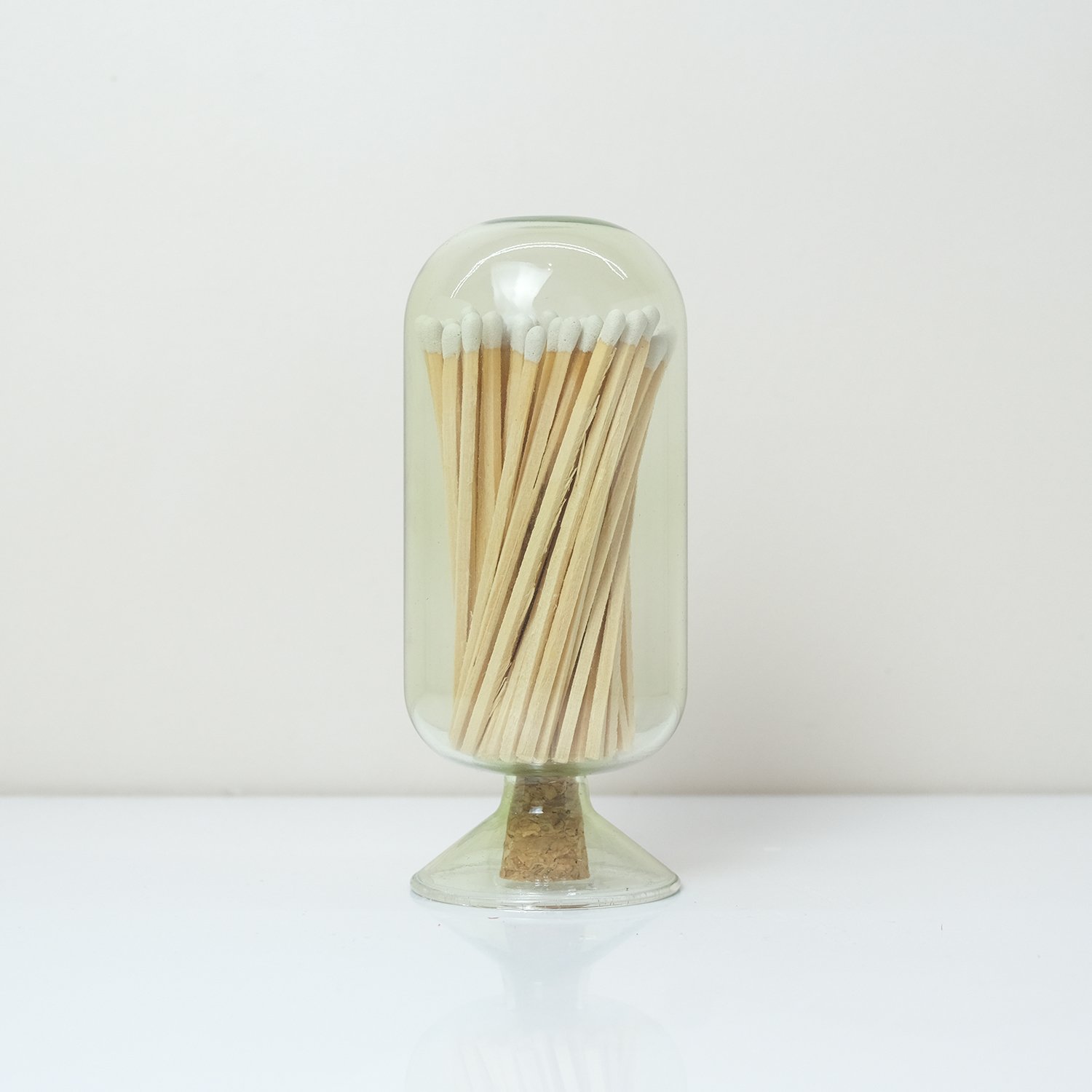 Safety Matches Decorative Custom Logo Glass Cloche Bottle Long Matches in Jar Of Glass Matches