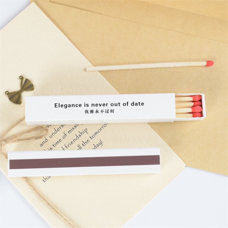 Factory pink match box customized matches for cigars wooden with logo label safe hotel bulk matches