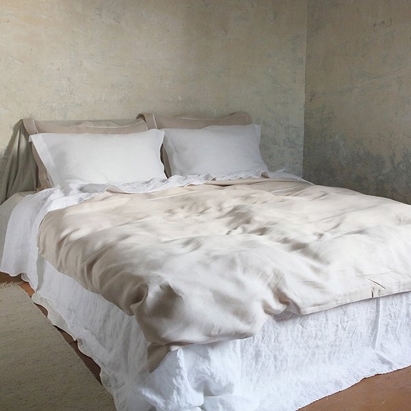 GOTS Promotional Various Durable Using Winter Sheets Winter Blue Luxury 100% Linen Bedding Sheet Set Pillowcase