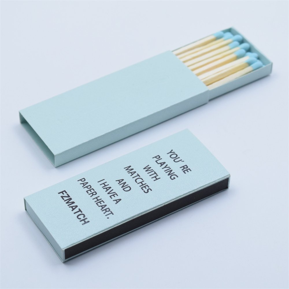 Custom matches in box luxury scented candle matches for hotel lower MOQ wholesale price UV gold printing matchsticks