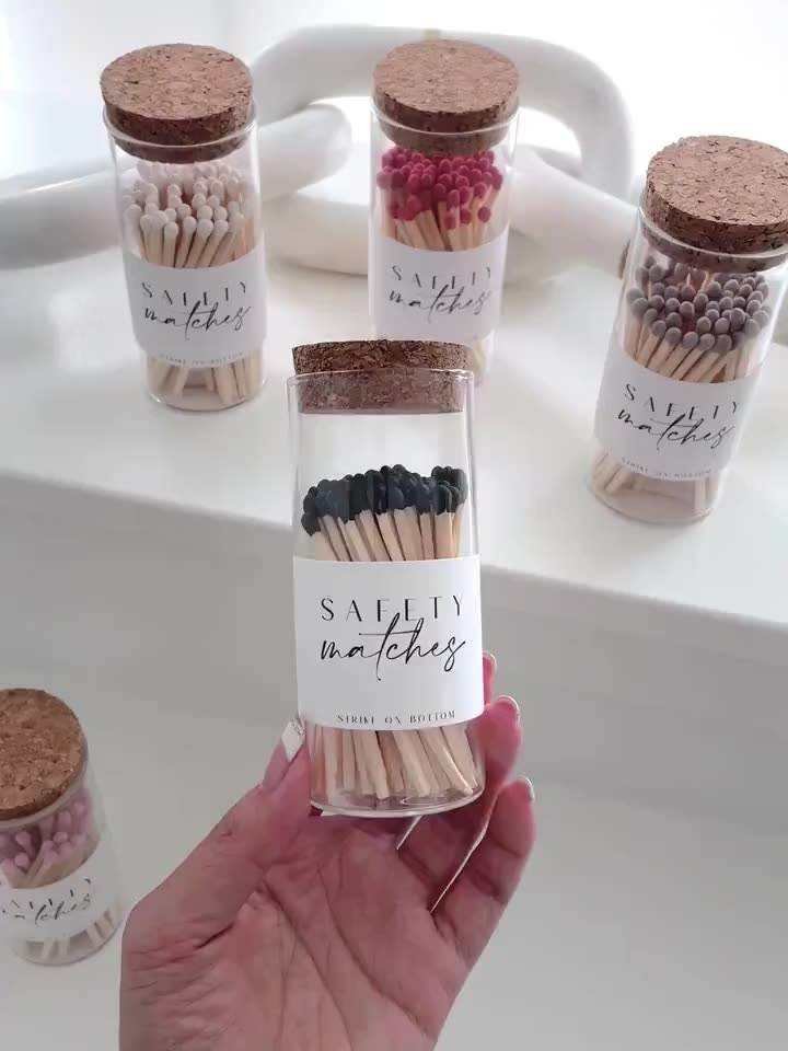 Factory Wholesale Price Custom Apothecary High Quality Safety Hotel Printed Prompt 75mm Wooden Matches In Glass Jar