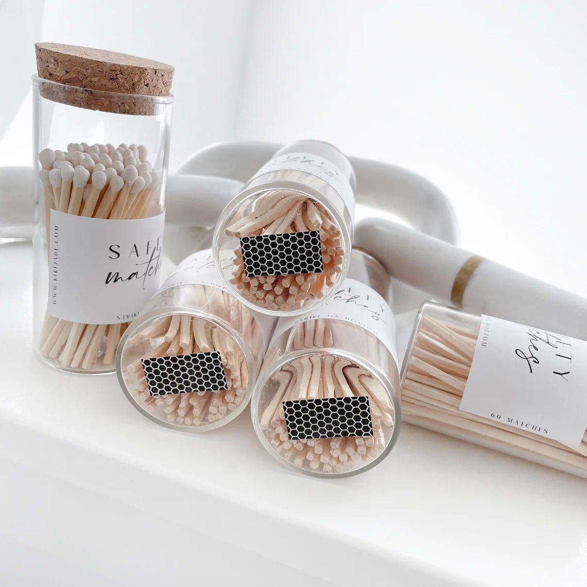Factory Wholesale Price Custom Apothecary High Quality Safety Hotel Printed Prompt 75mm Wooden Matches In Glass Jar