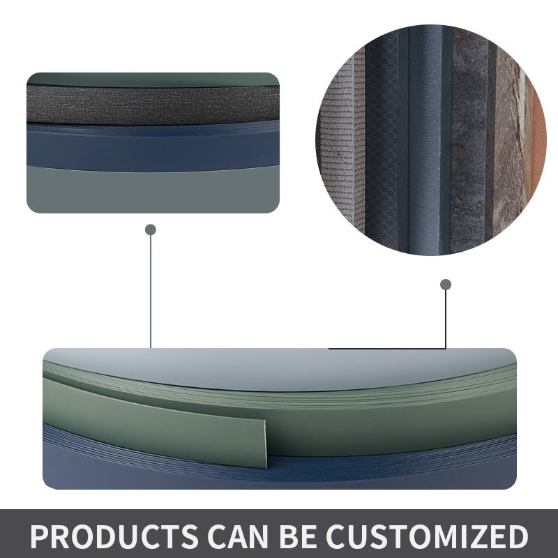 Chinese factories Age resistant solid color and wood grain PVC ABS 3D acrylic edge banding for furniture protection