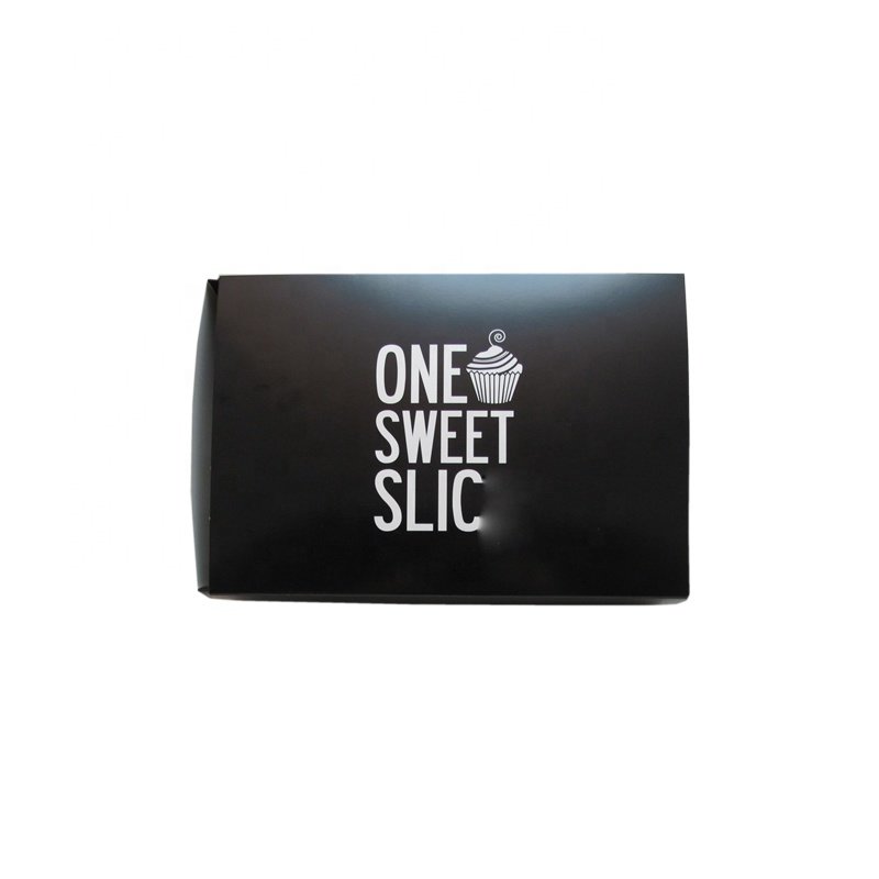 Custom Logo Food Grade Black Match Box Style Cupcake Boxes And Inserts Packaging Boxes Food