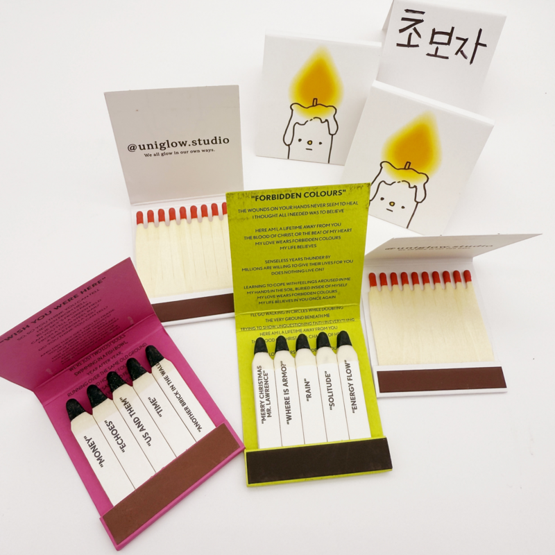 Factory customized matches creative book style matches exquisite matchbox origami matchsticks