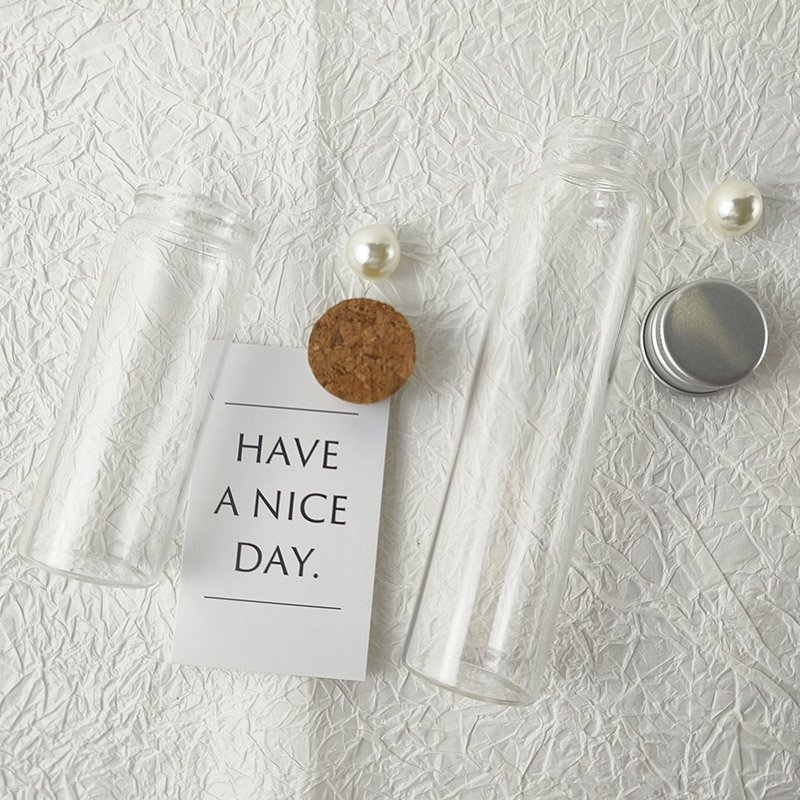 10ml 15ml Mini Glass Clear Drifting Bottles Small Wishing Bottles For Wedding Birthday Party Glass Jars