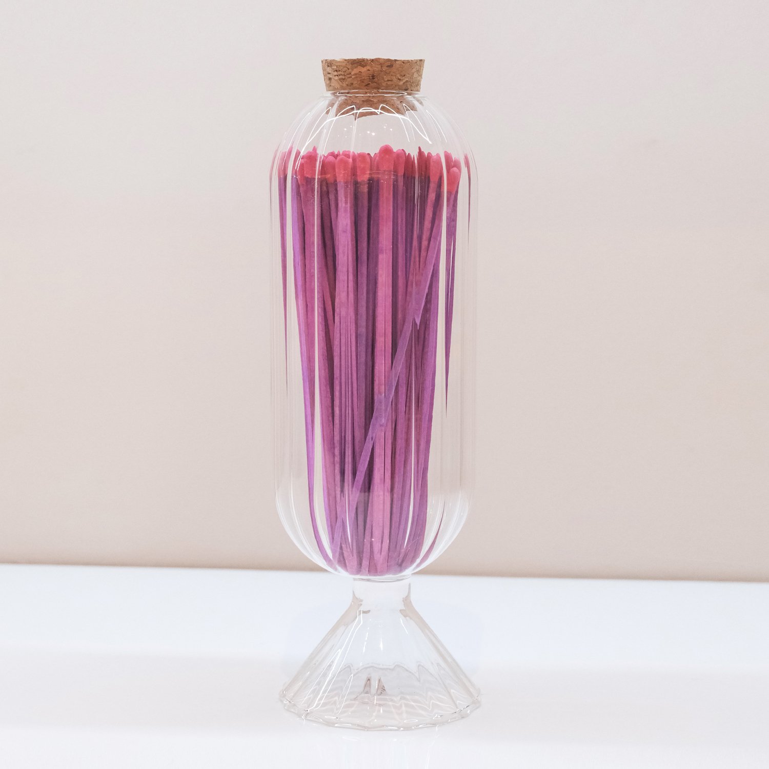 Wholesale Customized Match Decorative Custom Logo Long Wooden Stick Glass Bottle Of matches with logo
