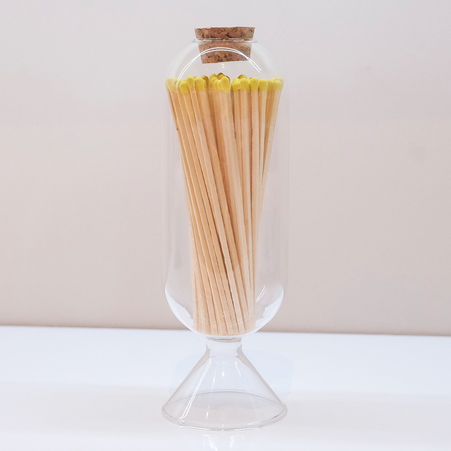 Wholesale Customized Match Decorative Custom Logo Long Wooden Stick Glass Bottle Of matches with logo