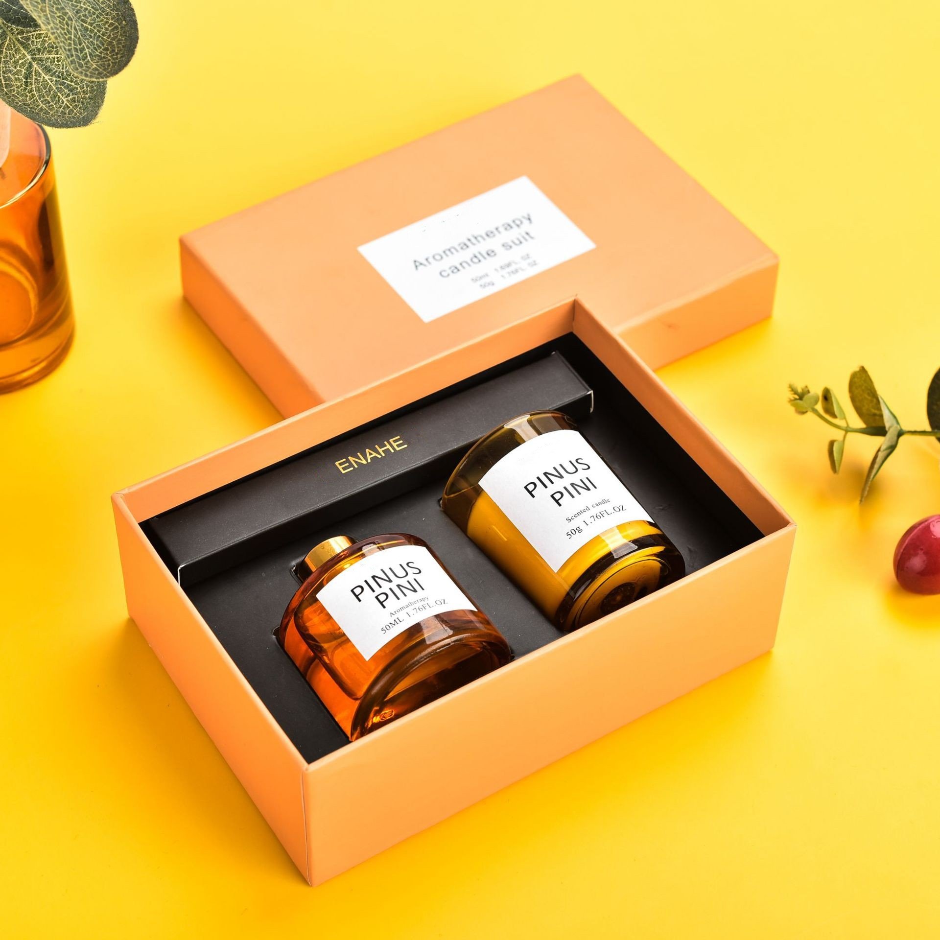 Wholesale Custom Cardboard Scented Candles Packaging Box Telescope Box And Match Bag