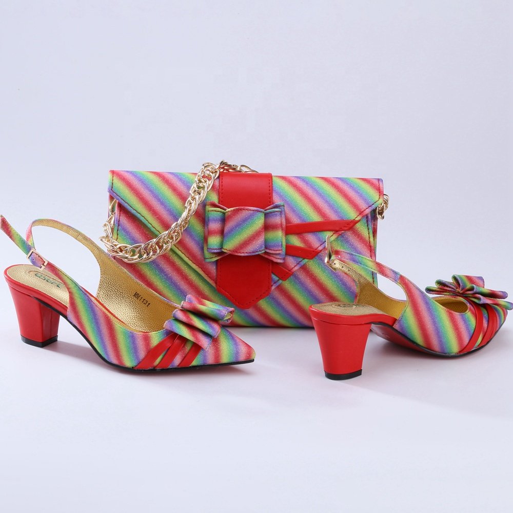 Shoes and Bag Set Middle Heel Made for Women and Nigeria Party Italian Matching Shoes And Bags