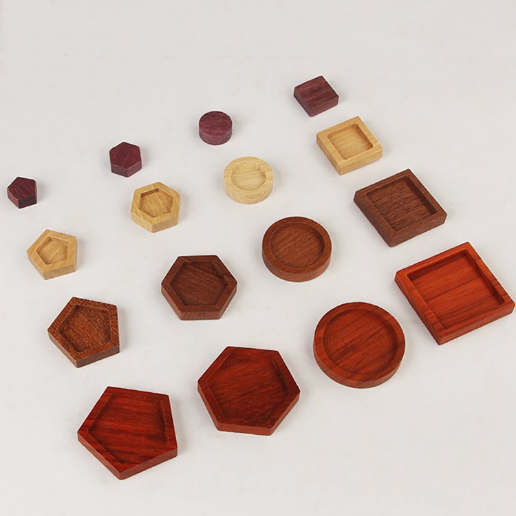 Wood Puzzle Blocks Game kids sensory toy early educational geometric shape matching board