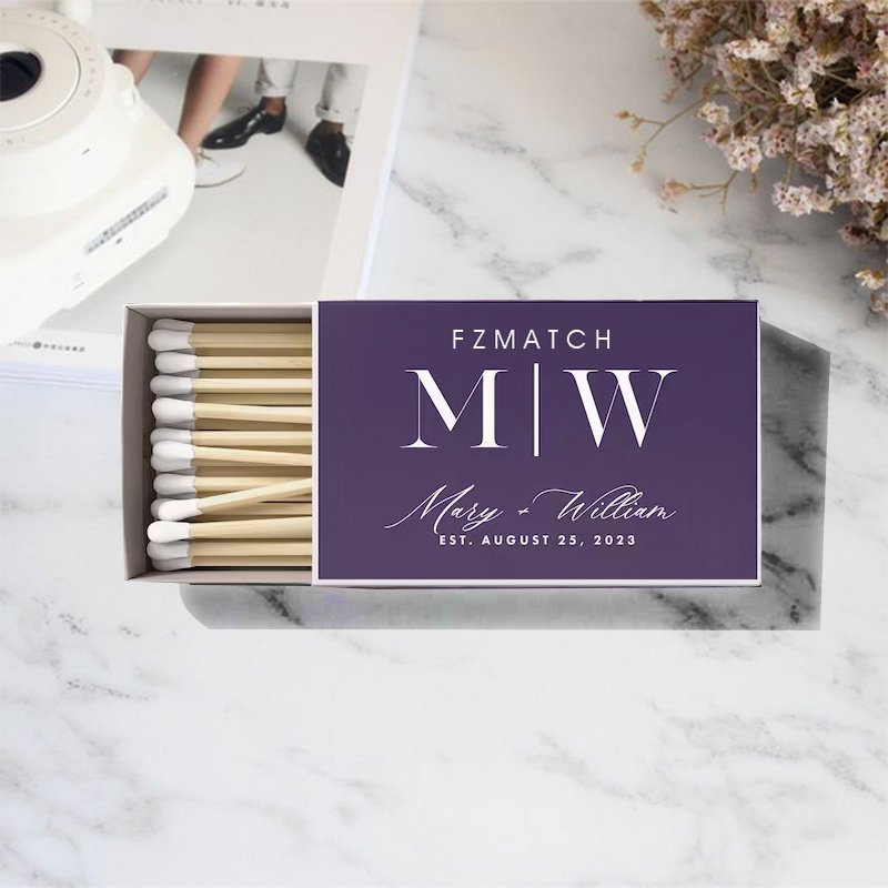 Matchboxes Custom Logos Safe Wholesale Black Wooden Matches Household Candle Matches