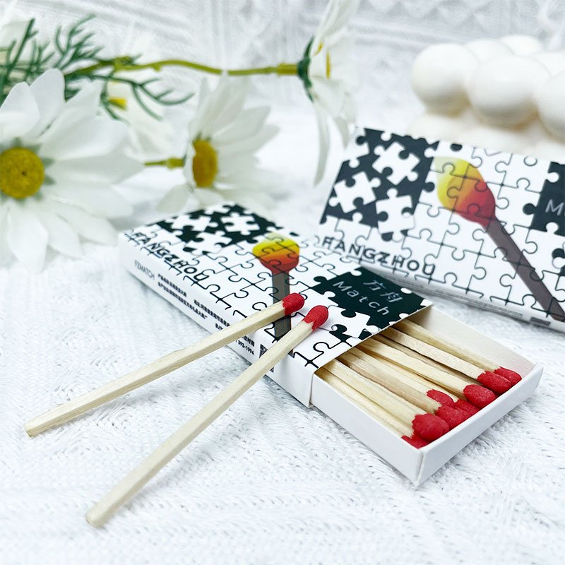 Customized logo printed on box for advertising matches cakes hotels restaurants boxed matches weddings extended long match boxes