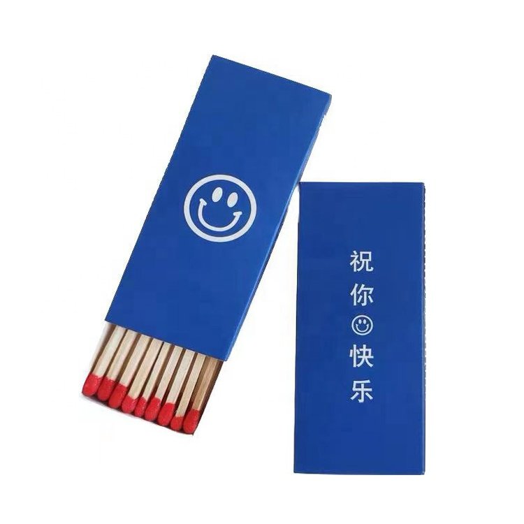 Custom logo white long slide out matchbox empty match boxes small paper box for match