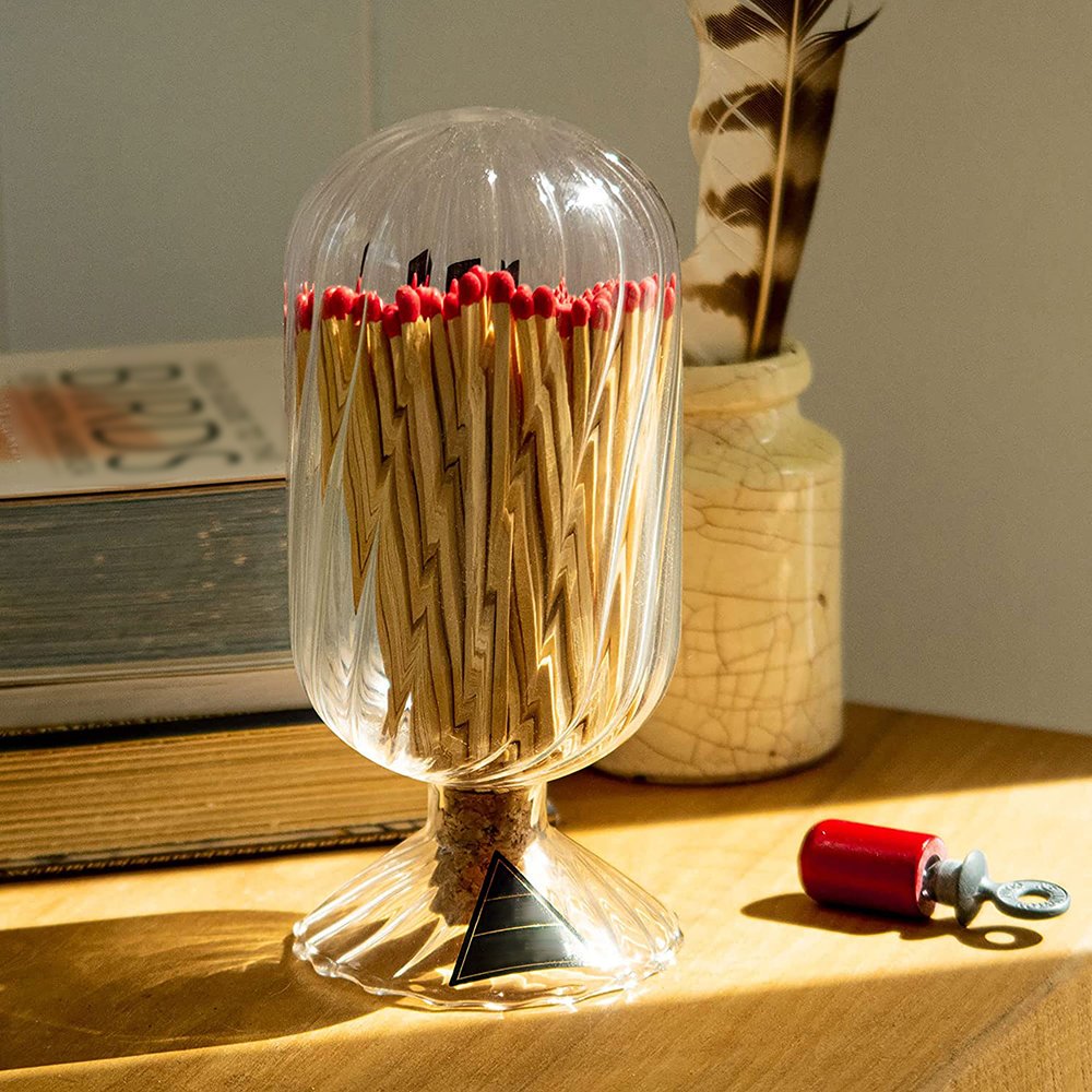 Matches glass cloche bottle rubble match stick glass bottle matches bottles with corks Eco-friendly