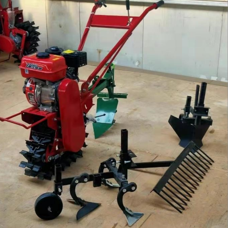 Agricultural Farm Machinery Diesel Cultivator Moto Cultivator Mini Land Cultivation Machine Motor Multifunctional Provided Red
