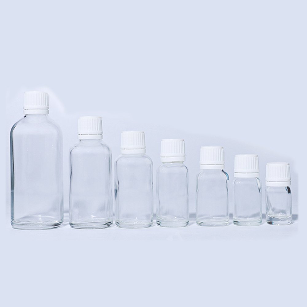 Essential Oils Euro Dropper Bottle 5ml to 100ml Tamper Evident Cap type perfume oil Cosmetics glass bottles