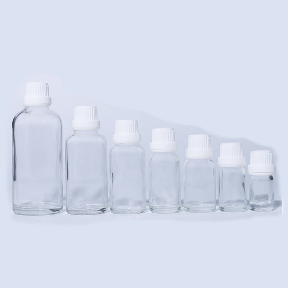 Essential Oils Euro Dropper Bottle 5ml to 100ml Tamper Evident Cap type perfume oil Cosmetics glass bottles
