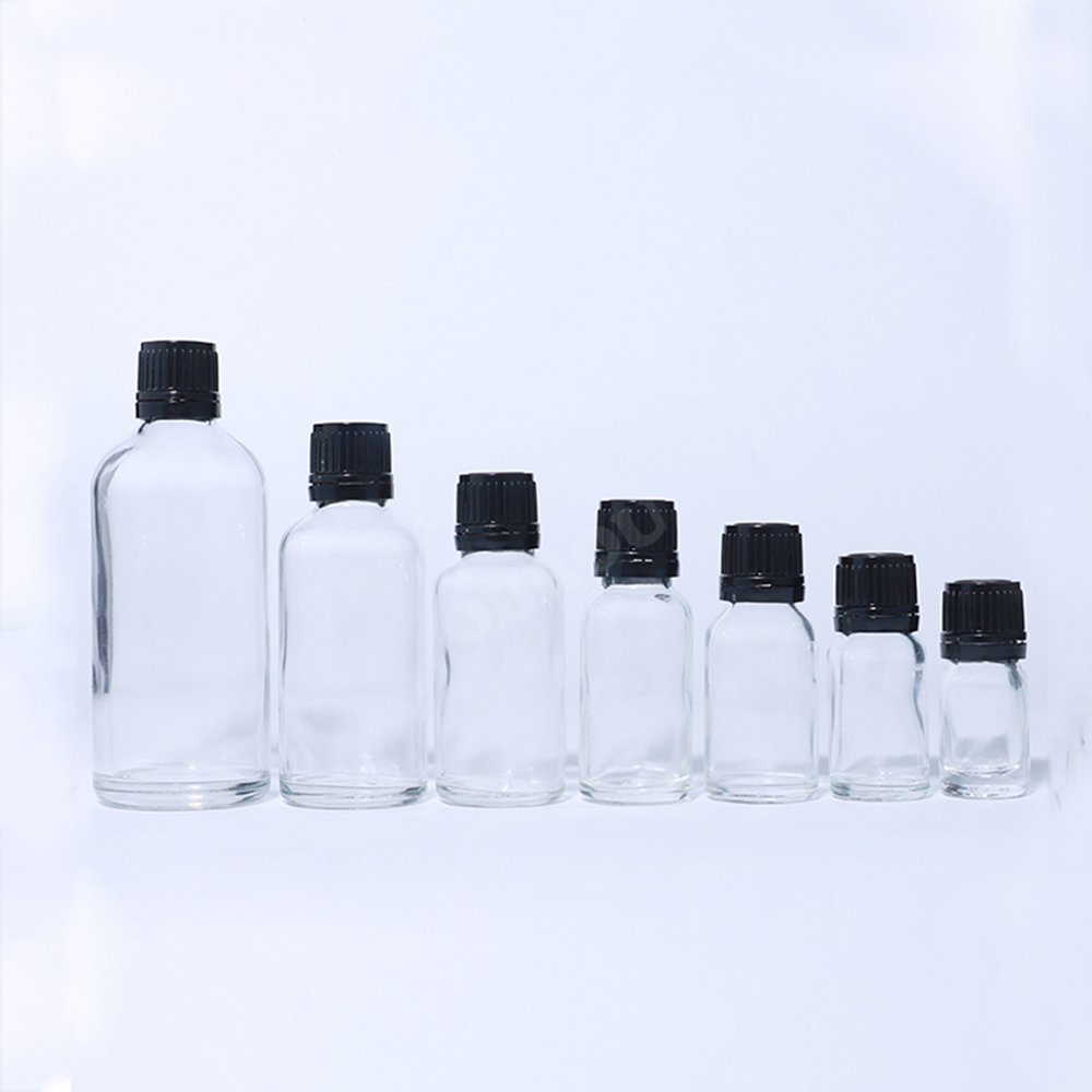Essential Oils Euro Dropper Bottle 5ml to 100ml Tamper Evident Cap type perfume oil Cosmetics glass bottles