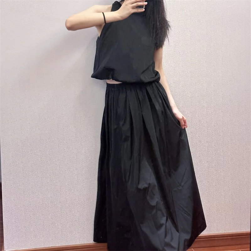 TAOP&ZA 2023 autumn loose all-match elastic waist temperament high waist skirt midi skirt women's clothing 4437247 4437246