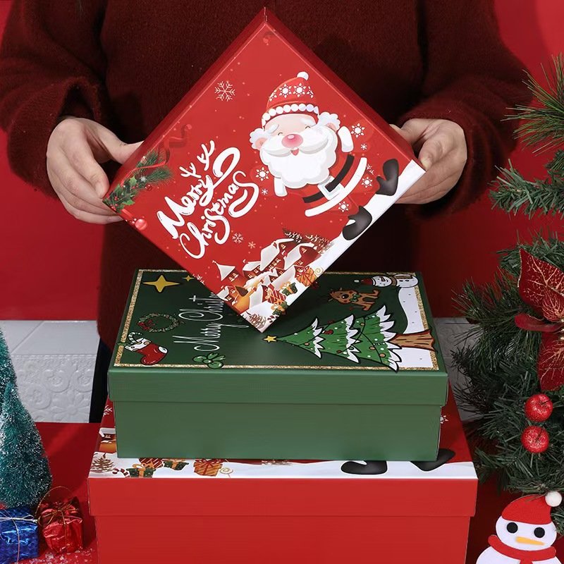 Simple and generous diverse colors New high-end Christmas gift box Christmas Eve Christmas Eve candy apple companion gift box