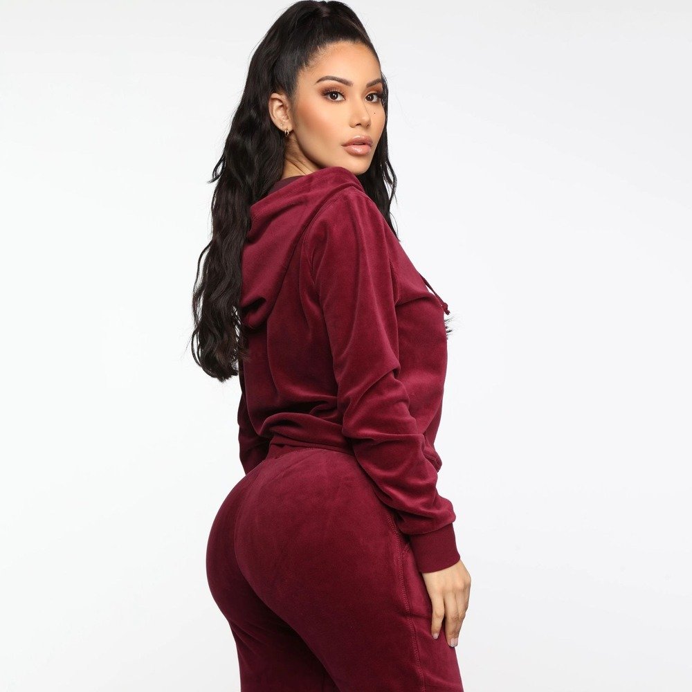 2021 Winter Velvet Tracksuit Zipper Sweatshirt + Track Pants Set Female Activewear Matching Set Joggers Outfit For Women