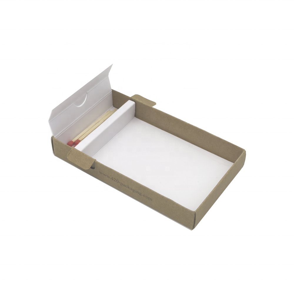 Custom Preroll Paper Packaging Tuck End Boxes With Matches Divider Child Resistant Pre Roll Box Packaging