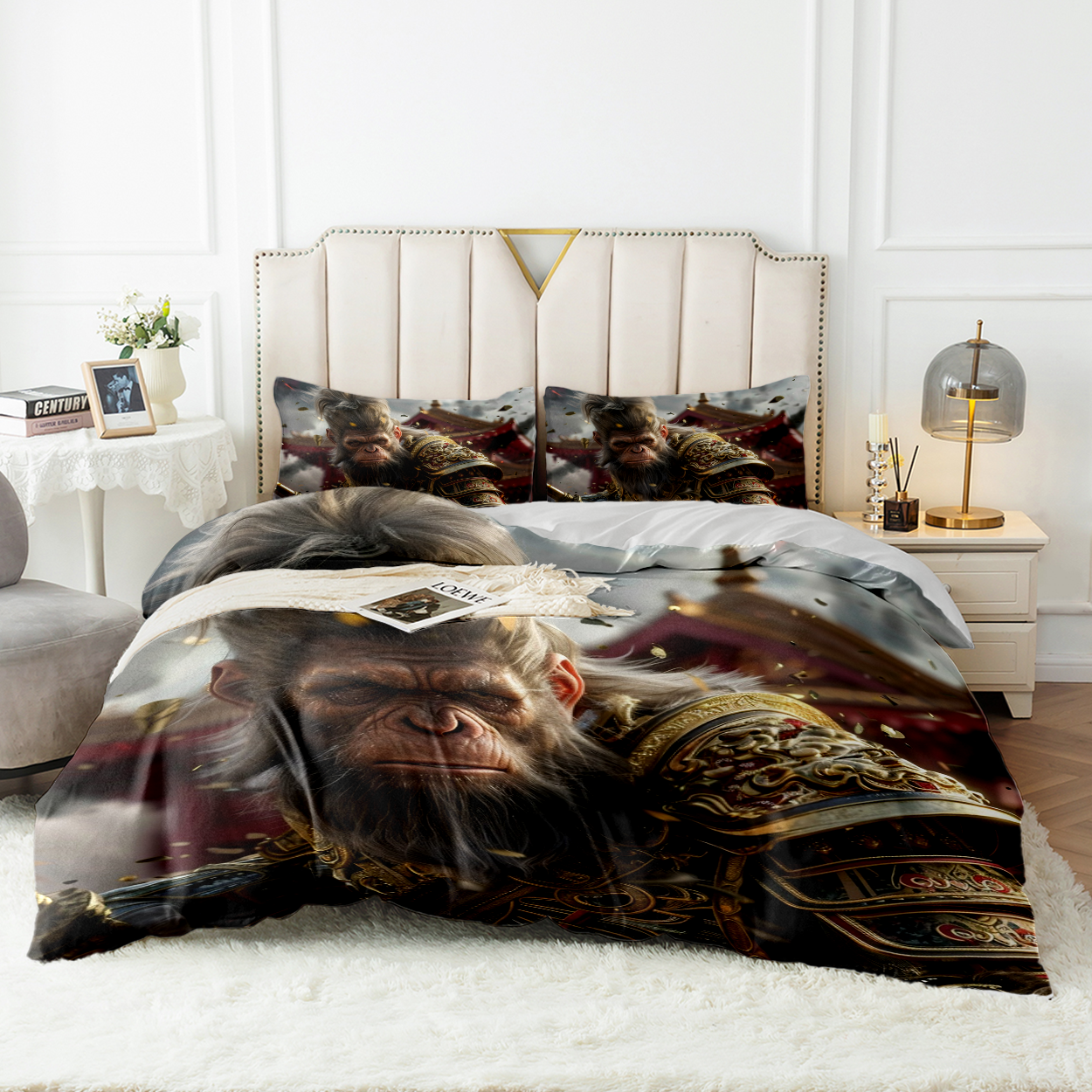 American/European Style Luxury 3-Piece Hotel Bedding Collection Designer Comforter Set Matching Curtains Crib Duvet Cover Sets