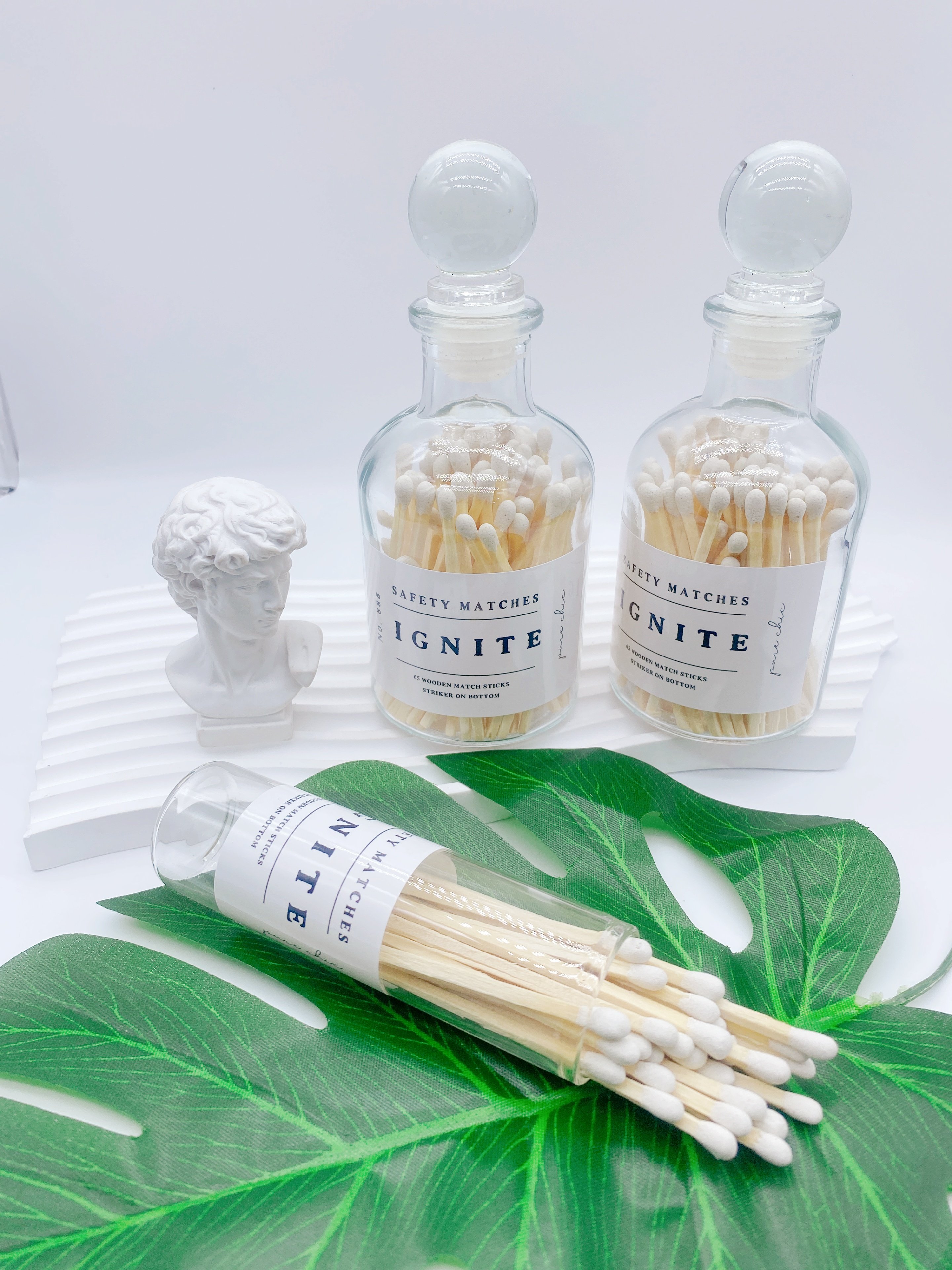 Luxury Matches In Glass Jar With Logo High Quality Colored Matches Safety personalized Long safety Matches