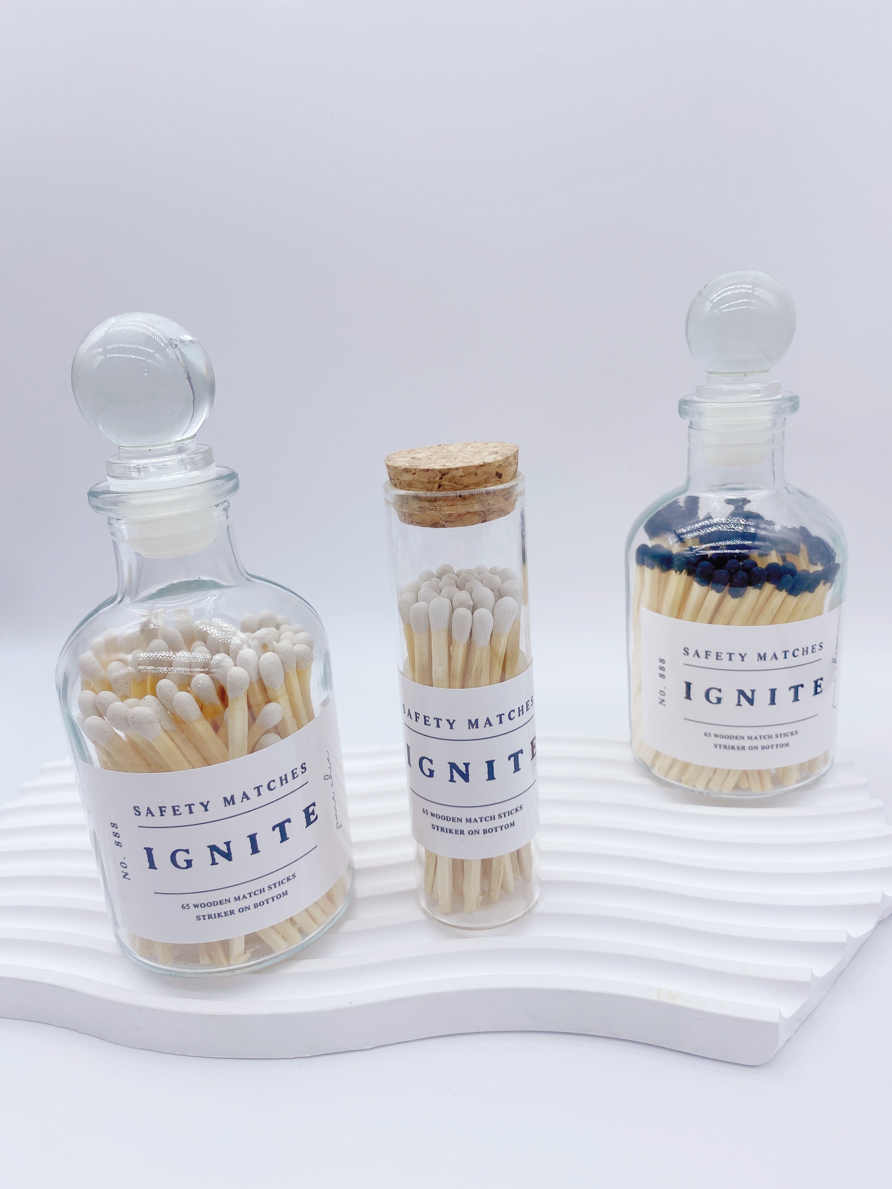 Luxury Matches In Glass Jar With Logo High Quality Colored Matches Safety personalized Long safety Matches