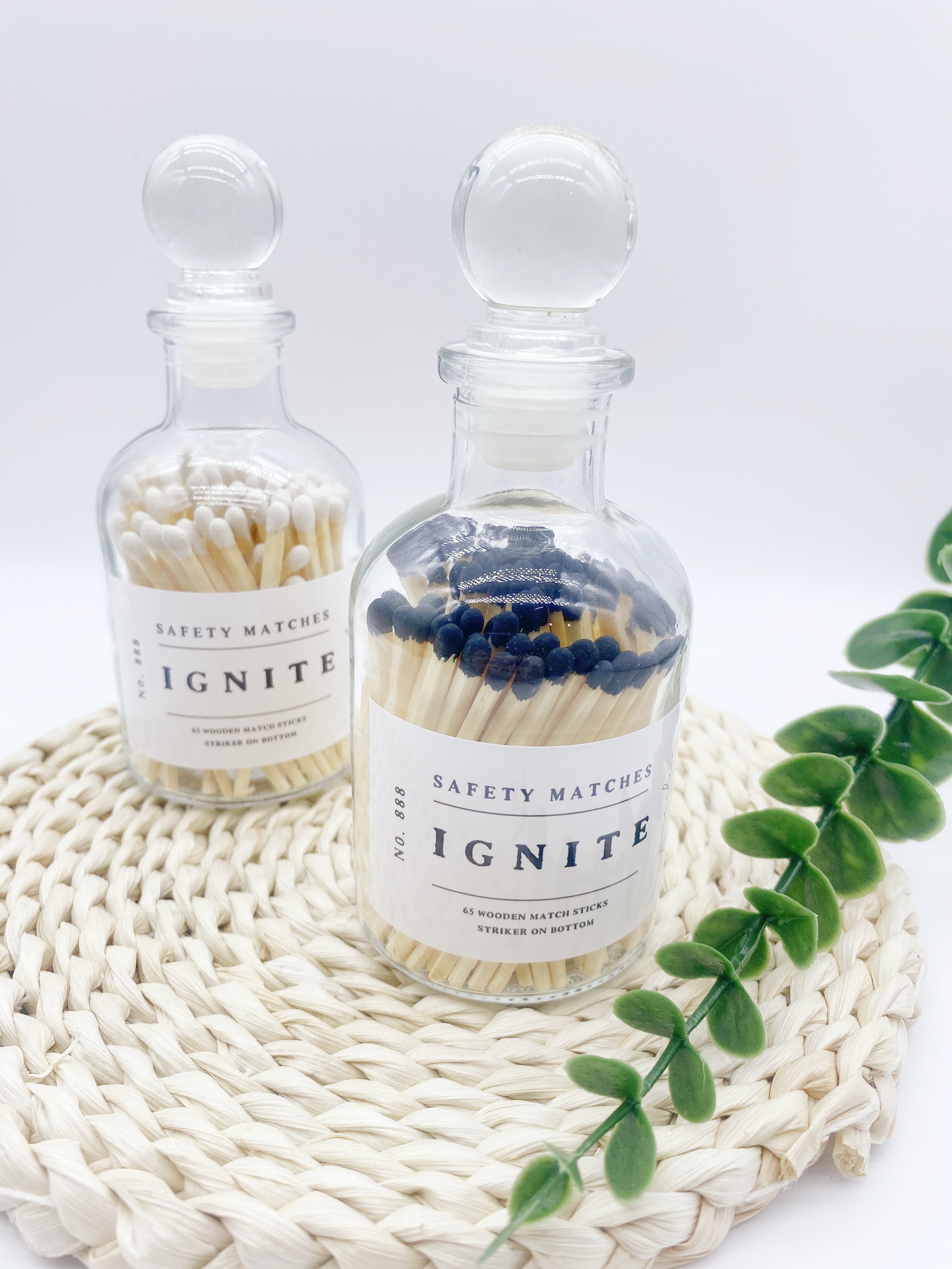 Luxury Matches In Glass Jar With Logo High Quality Colored Matches Safety personalized Long safety Matches