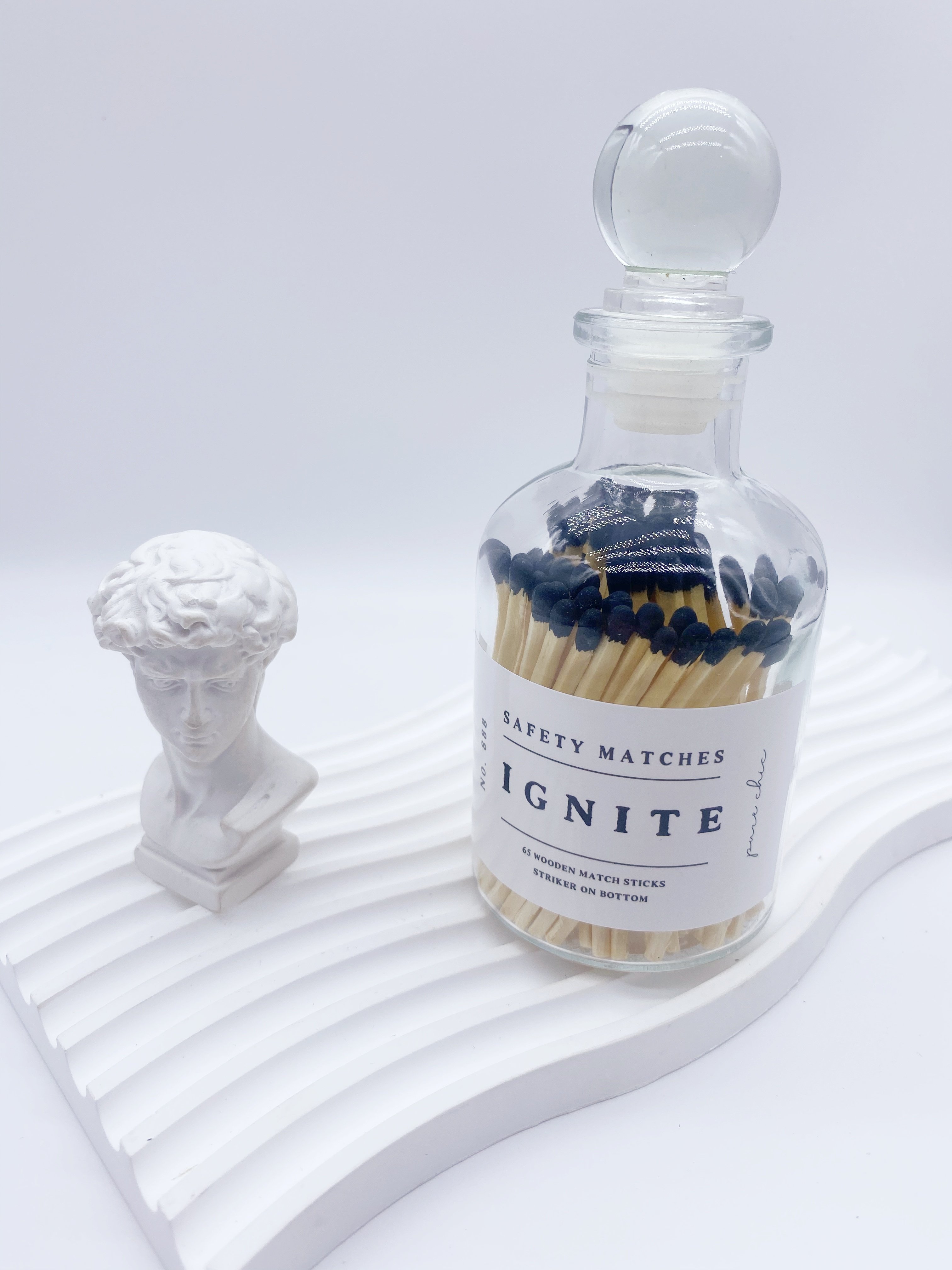 Luxury Matches In Glass Jar With Logo High Quality Colored Matches Safety personalized Long safety Matches