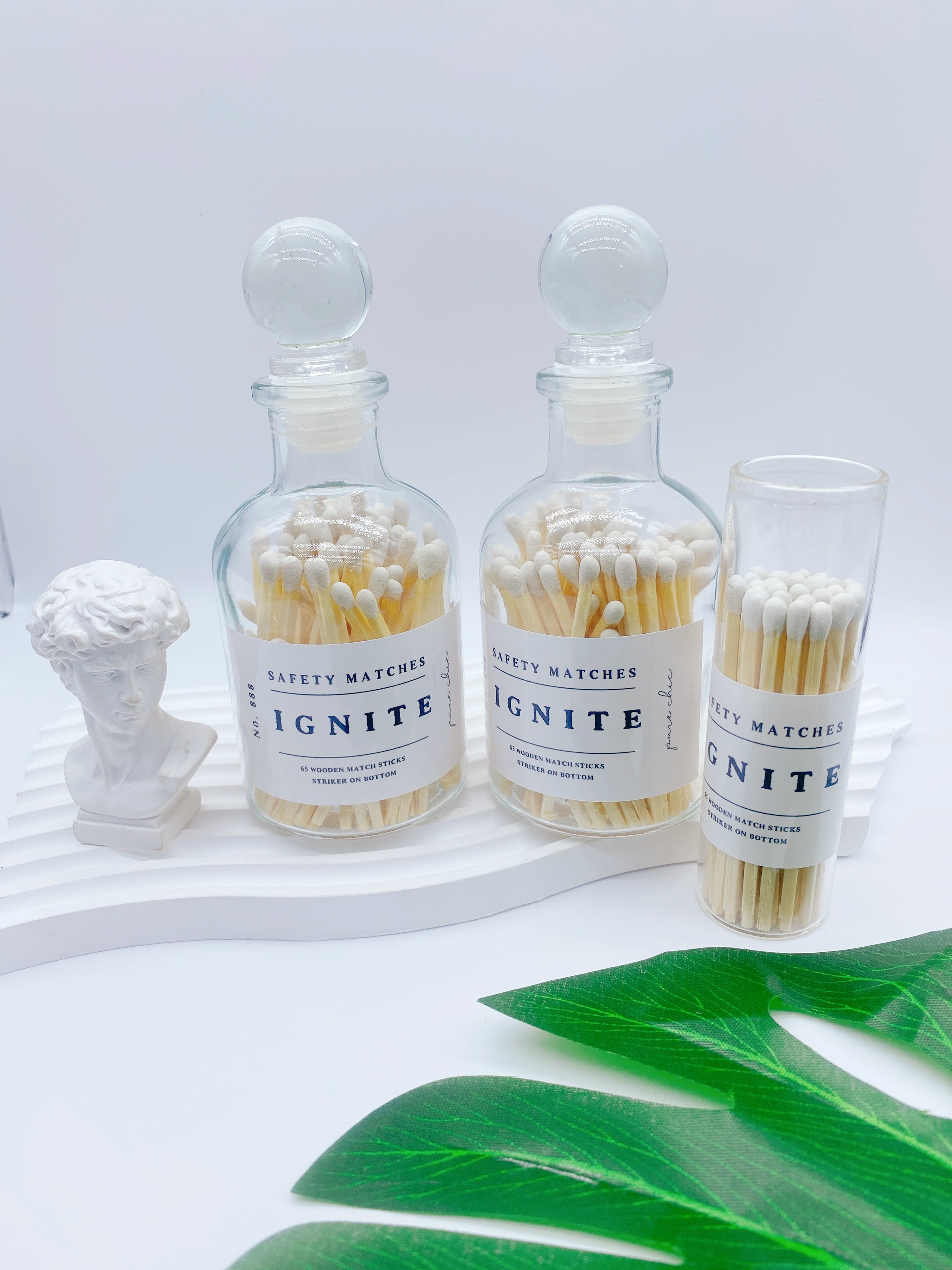 Luxury Matches In Glass Jar With Logo High Quality Colored Matches Safety personalized Long safety Matches