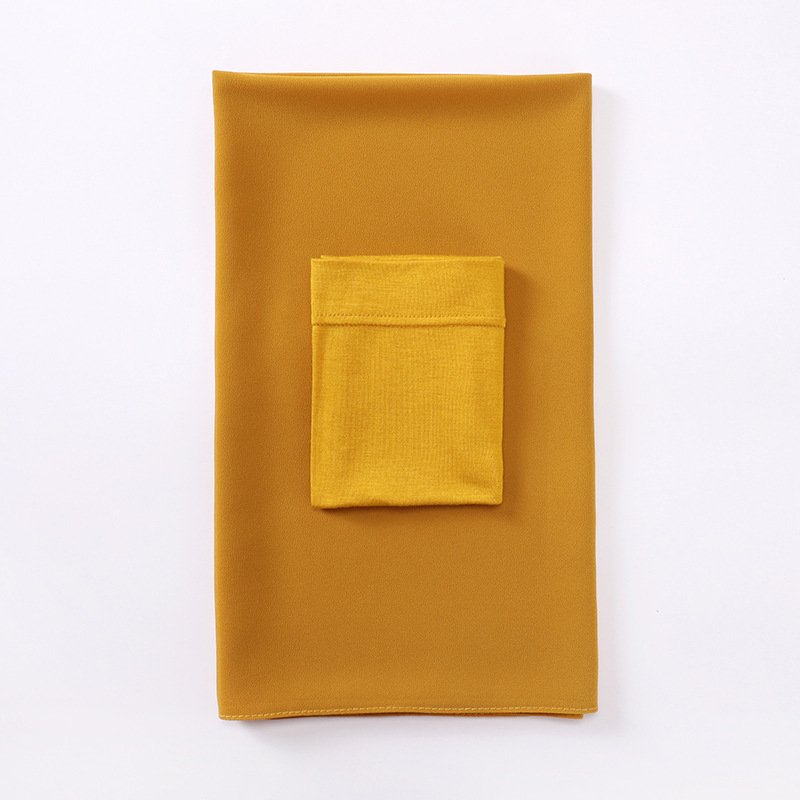 MIO hijab with under cap solid color wholesale chiffon hijab with matching cap Muslim long scarf for women lady