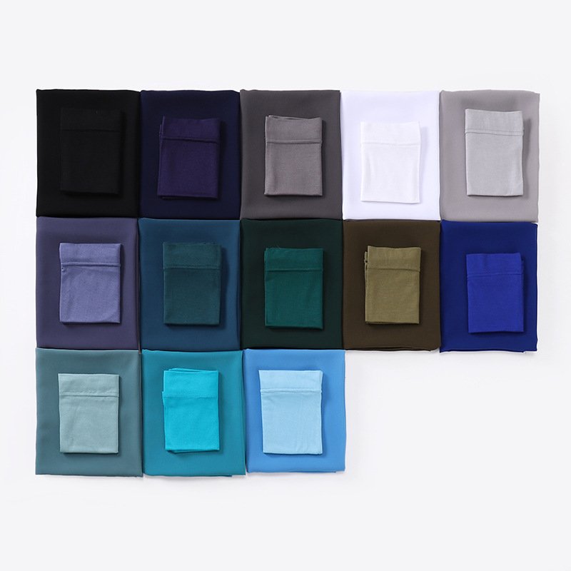 MIO hijab with under cap solid color wholesale chiffon hijab with matching cap Muslim long scarf for women lady