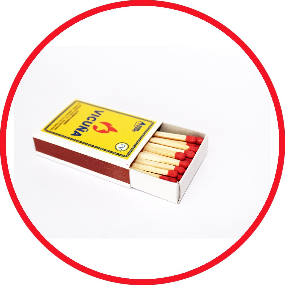 Best Quality Indian Household Matches with match box size 49 x 35 x 12 mm available Matchbox Export From India Bulk Purchase