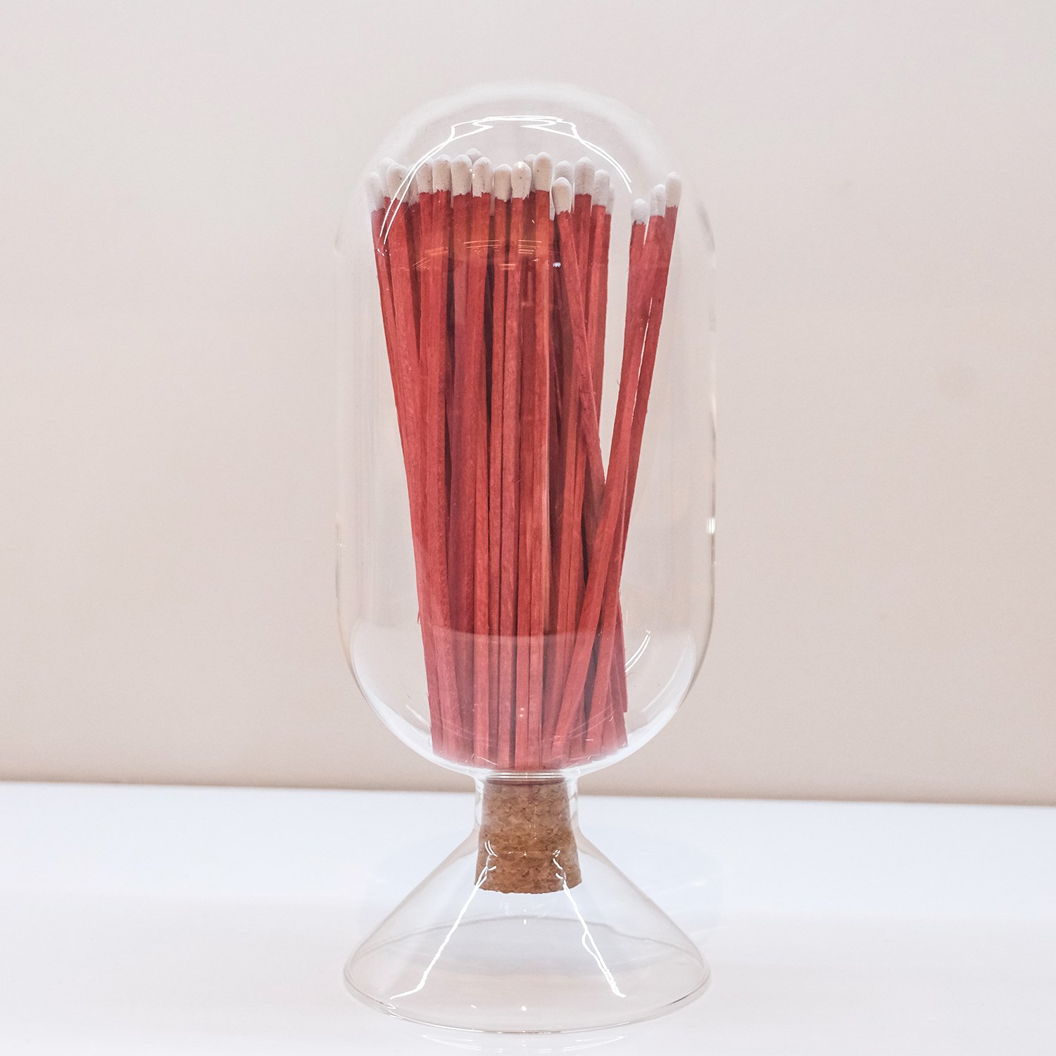 Wholesale Customized Match Decorative Custom Logo Long Wooden Stick Glass Bottle Of matches with logo