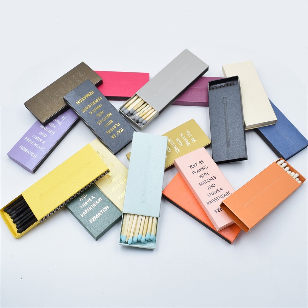 Safety Match Boxes Colorful Packaging Custom Matches High Quality Customization Low MOQ Custom Logo Match Boxes