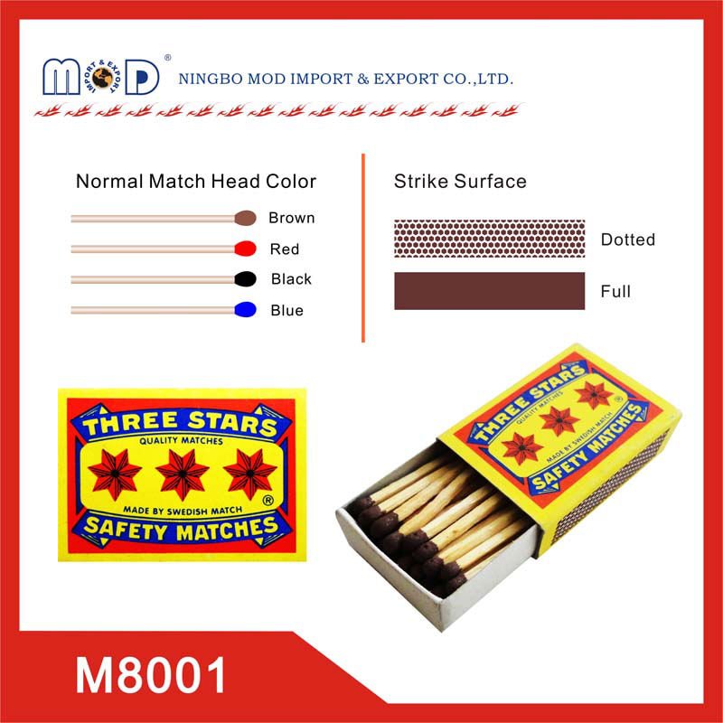 made in China rainbow brand safety wooden match