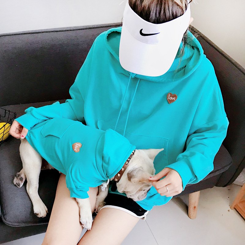 Embroidery Cotton T-shirt Cat Pet Dog Clothing Parent Mother and Dog Outfits Matching Dog Owner T Shirt Hoodie