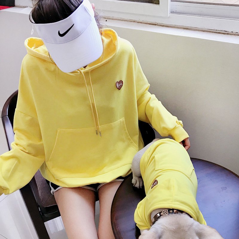 Embroidery Cotton T-shirt Cat Pet Dog Clothing Parent Mother and Dog Outfits Matching Dog Owner T Shirt Hoodie