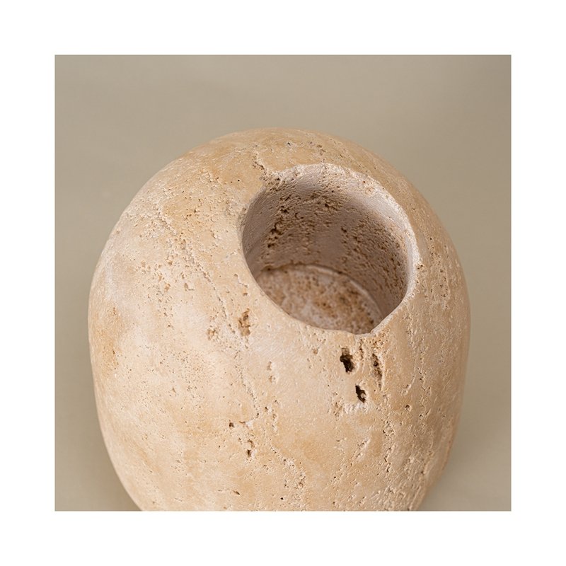 Natural travertine match holder swab cans Nordic style home ornaments