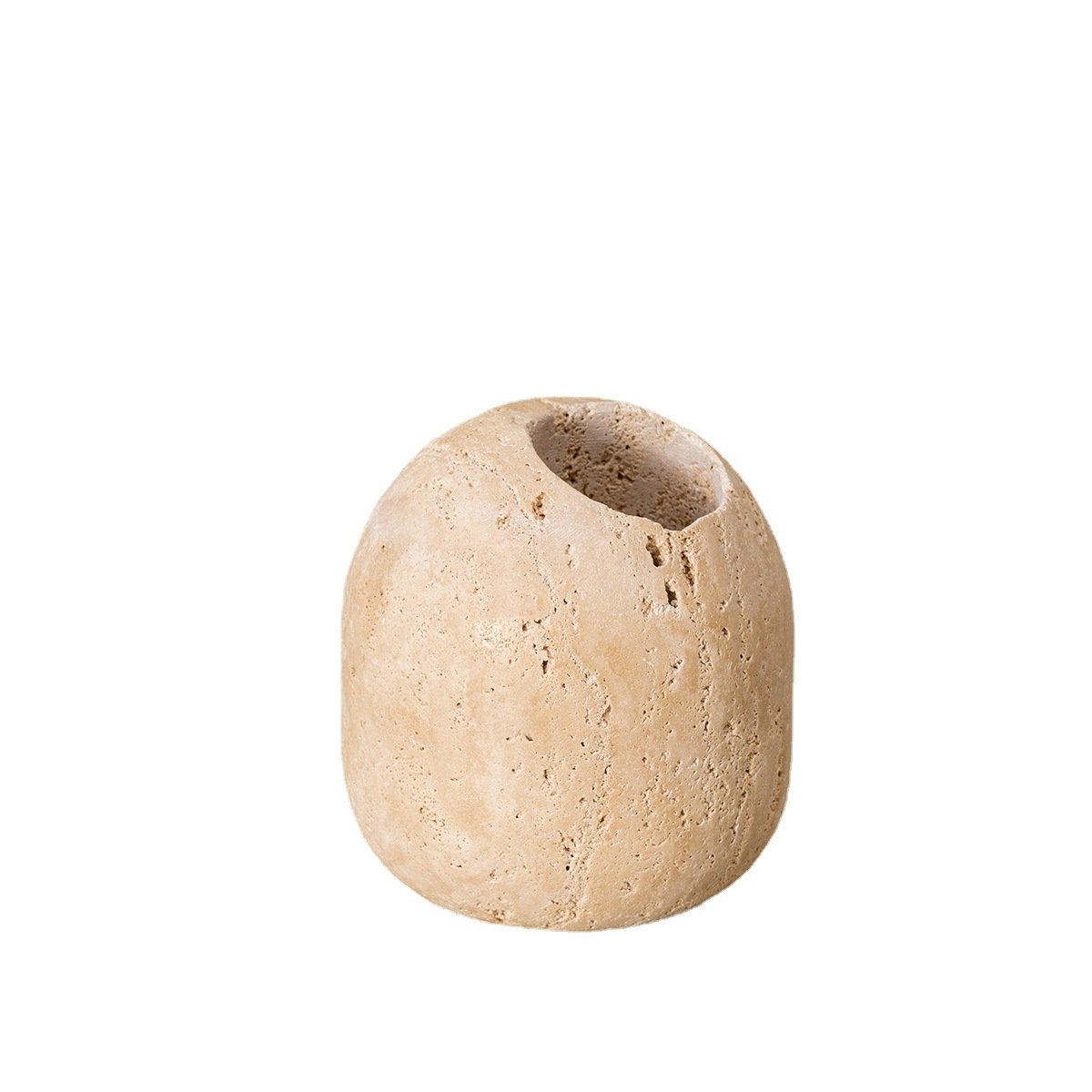 Natural travertine match holder swab cans Nordic style home ornaments
