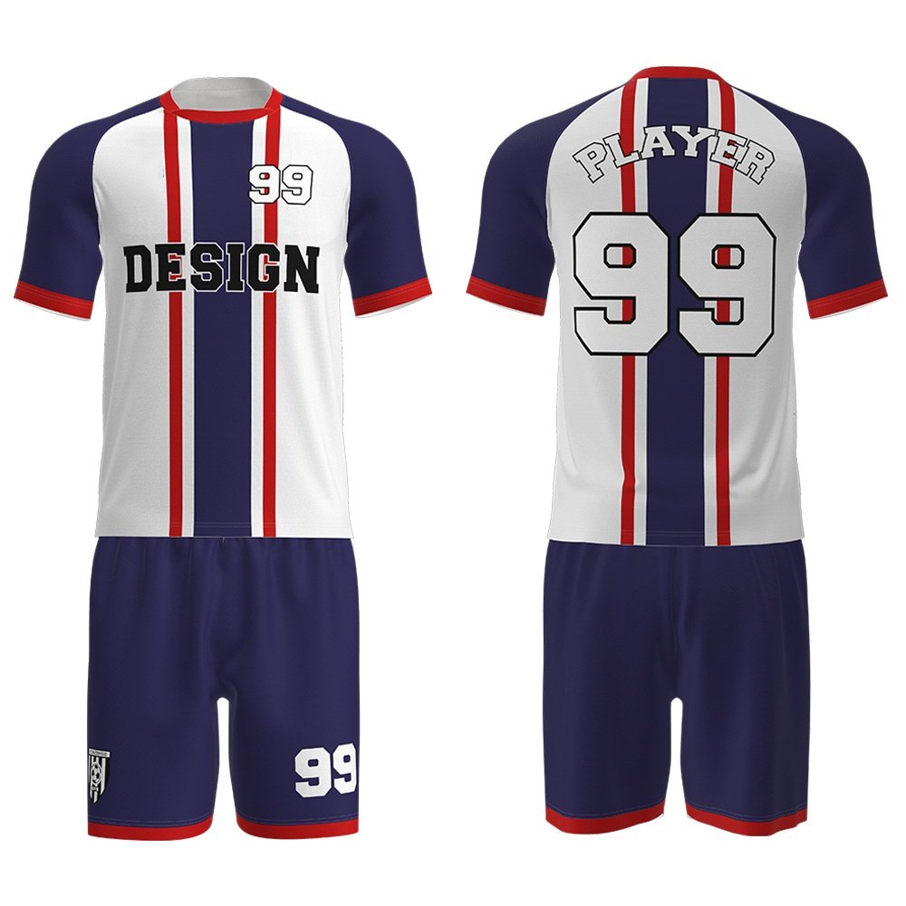Professional Custom Football Fan Suit Set for Adult Match and Training with Printed Short Sleeved Jersey