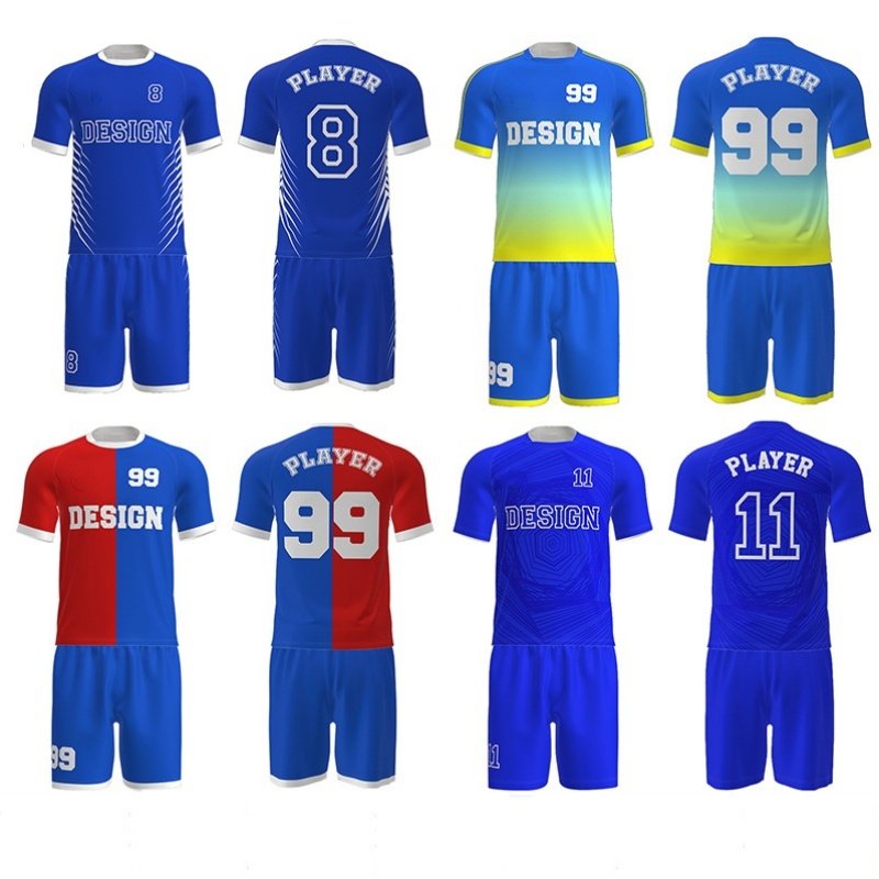 Professional Custom Football Fan Suit Set for Adult Match and Training with Printed Short Sleeved Jersey